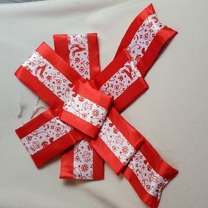 Large Raising Cane's Christmas Bow Decoration